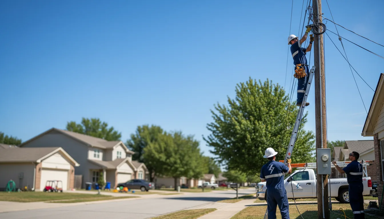 Residential electrician providing installation services in Hillsboro, TX